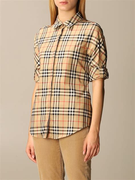 camicia burberry polsini check|Camicia in cotone Check (Beige archivio) .